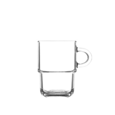 Caneca Vidro Cozy com Asa 350ml 10X8X11.5cm Pack 6