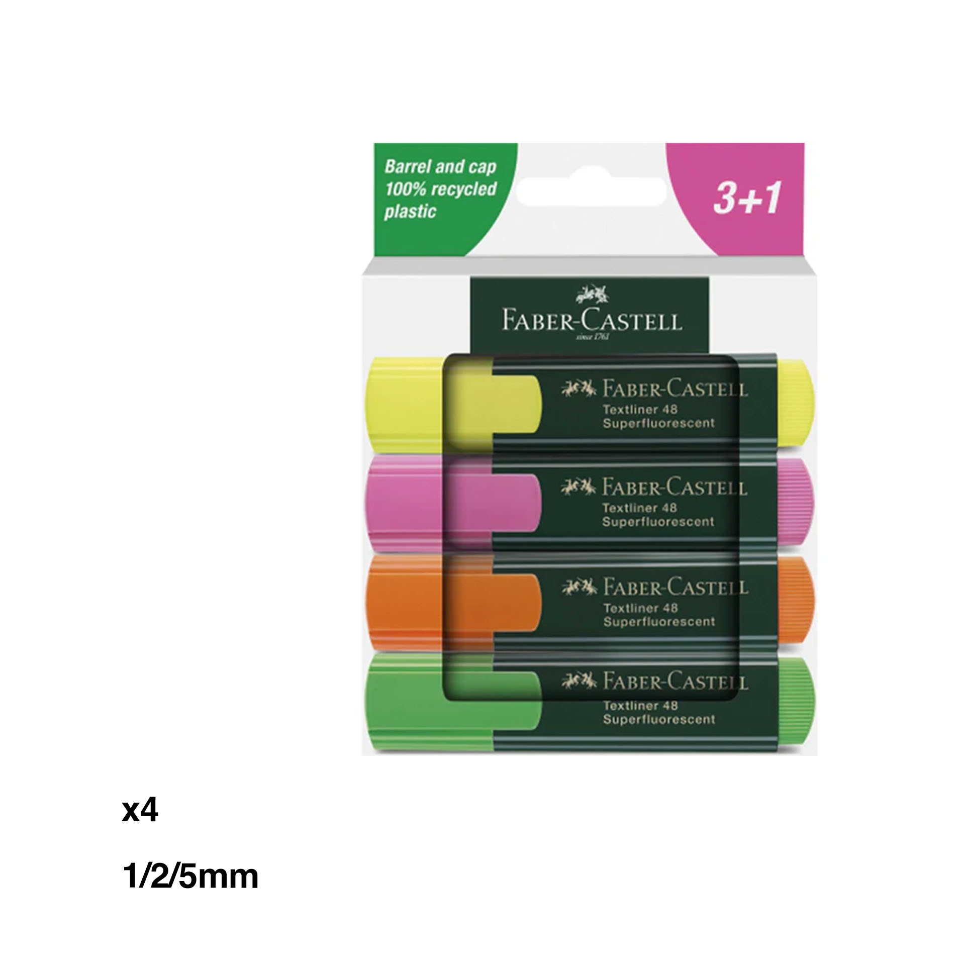 Marcador Sublinhador Textliner Flou Pack 4