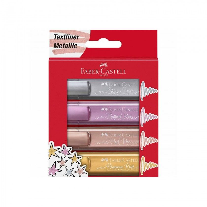 Marcador Sublinhador Textliner Metal Pack 4 Marcador Sublinhador Textliner Metal Pack 4
