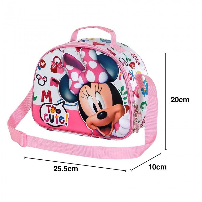 Lancheira 3D Minnie 25.5X20X10cm