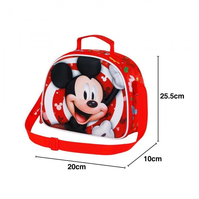 Lancheira 3D Mickey 25.5X20X10cm