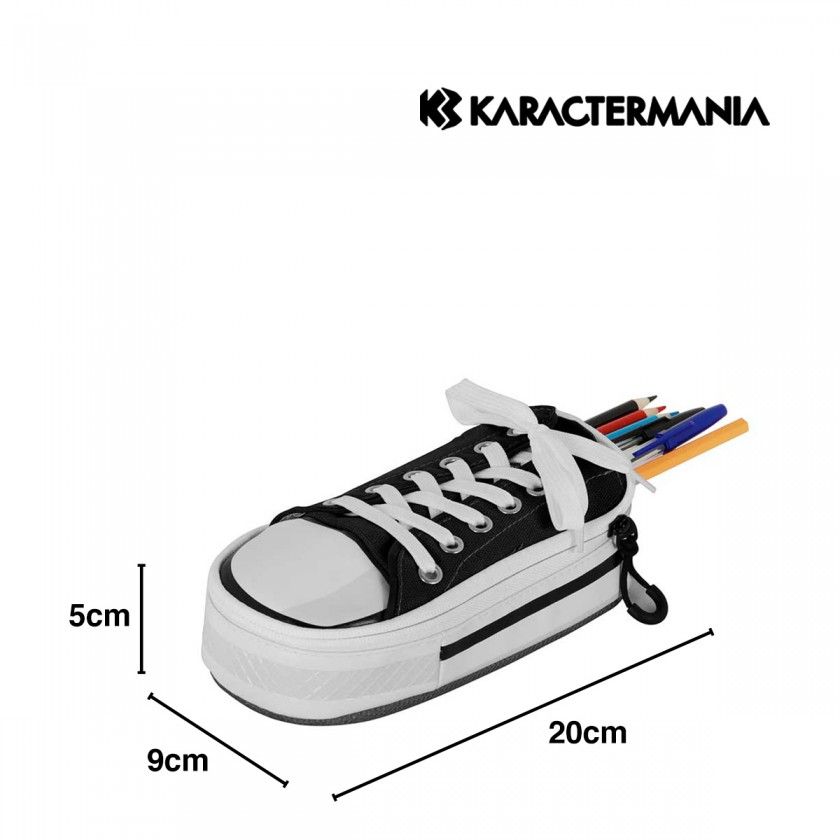 Porta L�pis Sapatilha Omp! Preto 20X9X5cm