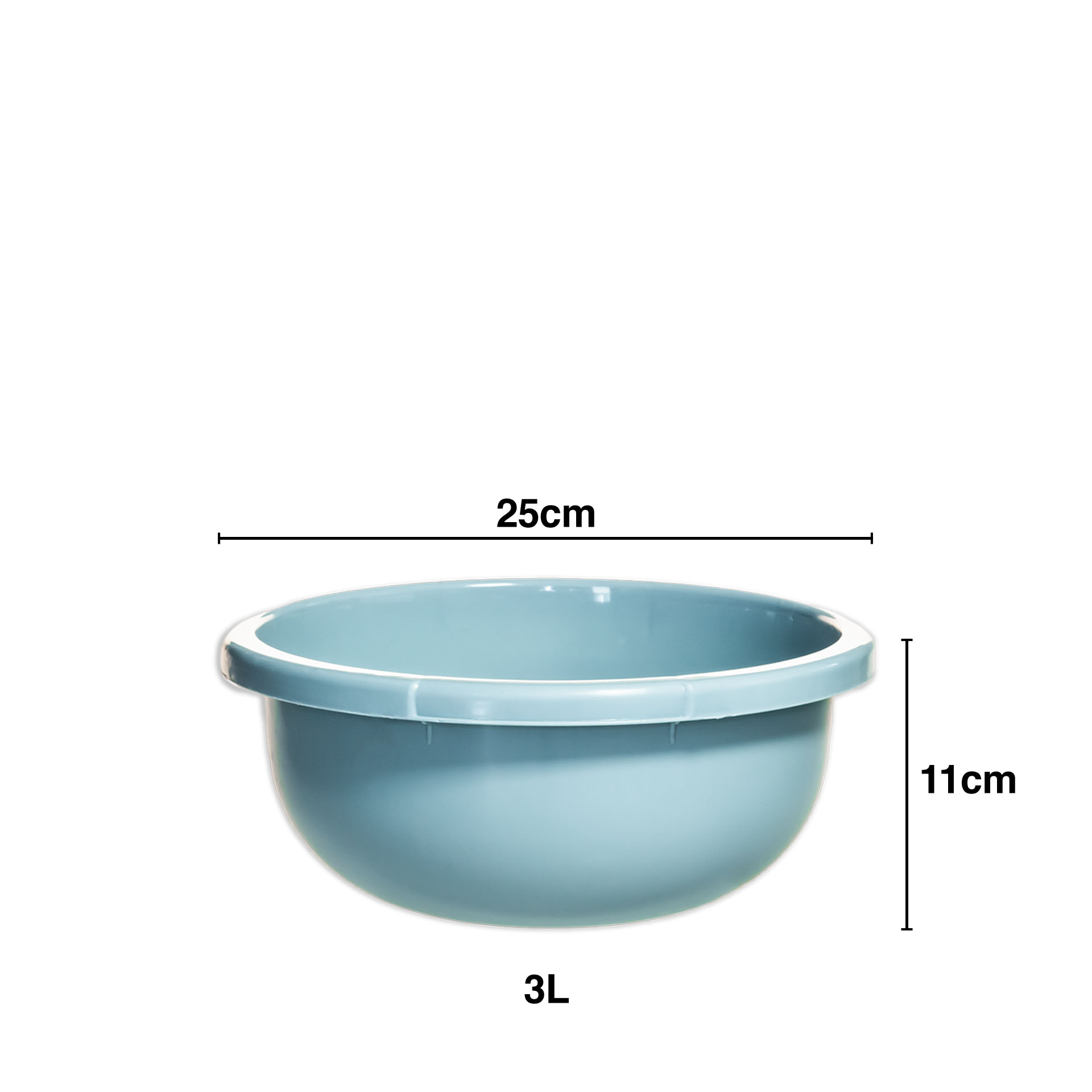 Bacia Plástico Redondo Azul