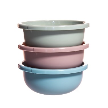 Bacia Pl�stico Redondo Azul