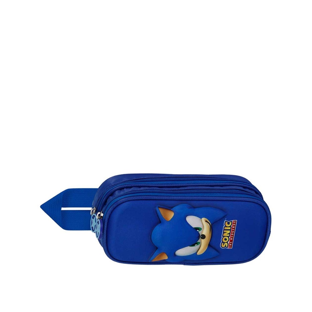 Estojo Duplo 3D Sonic 22X9.5X8cm