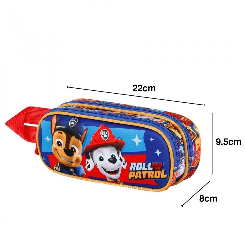 Estojo Duplo 3D Patrulha Pata 22X9.5X8cm