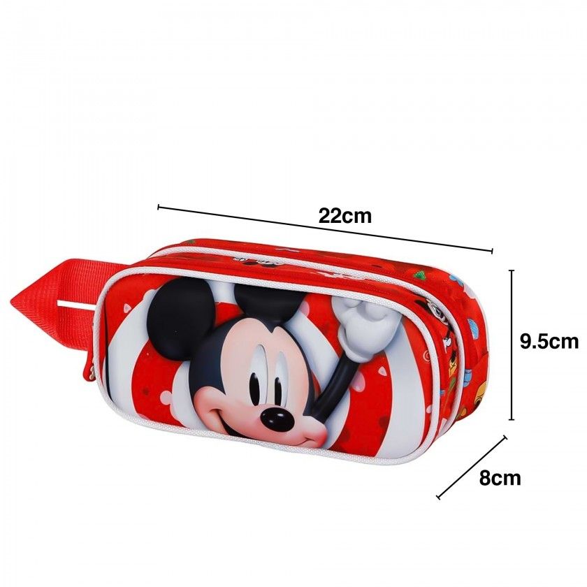 Estojo Duplo 3D Mickey 22X9.5X8cm Estojo Duplo 3D Mickey 22X9.5X8cm