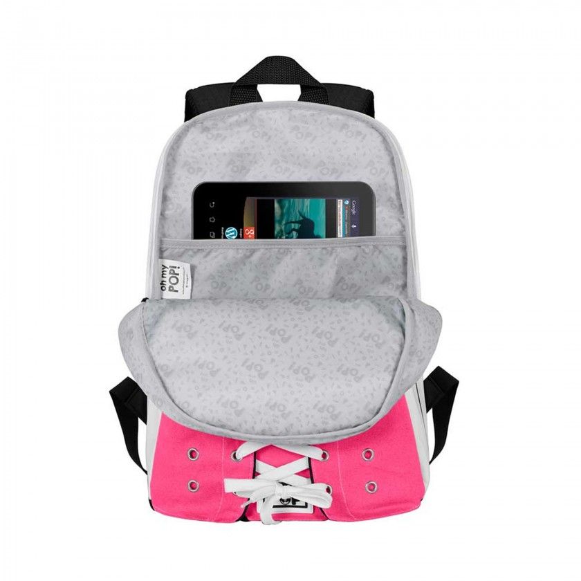 Mochila Escolar Sapatilha Omp! Rosa 30X40X17cm Mochila Escolar Sapatilha Omp! Rosa 30X40X17cm