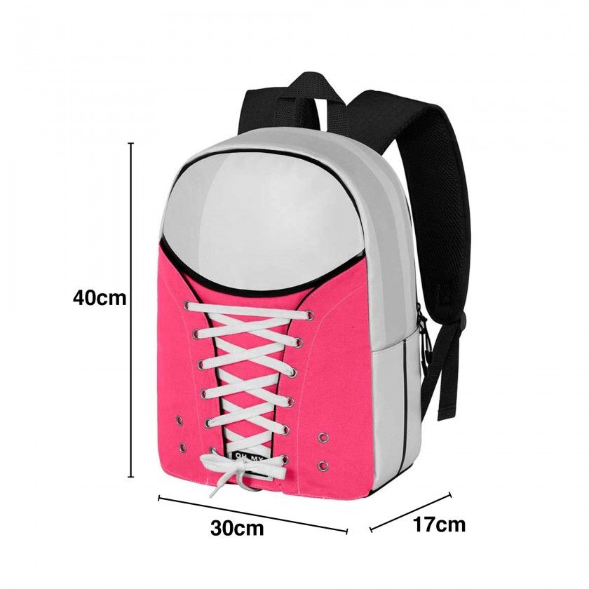 Mochila Escolar Sapatilha Omp! Rosa 30X40X17cm Mochila Escolar Sapatilha Omp! Rosa 30X40X17cm