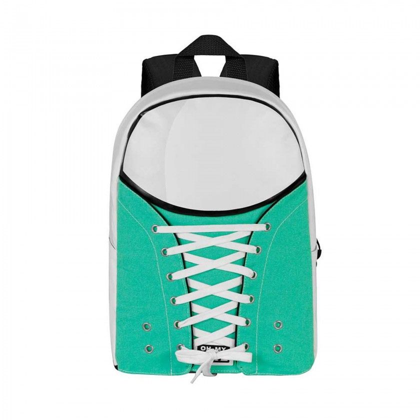 Mochila Escolar Sapatilha Omp! Azul 30X40X17cm Mochila Escolar Sapatilha Omp! Azul 30X40X17cm