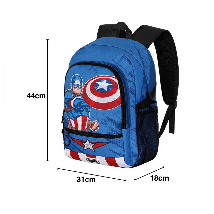 Mochila Escolar Capito America Fan 31X44X18cm