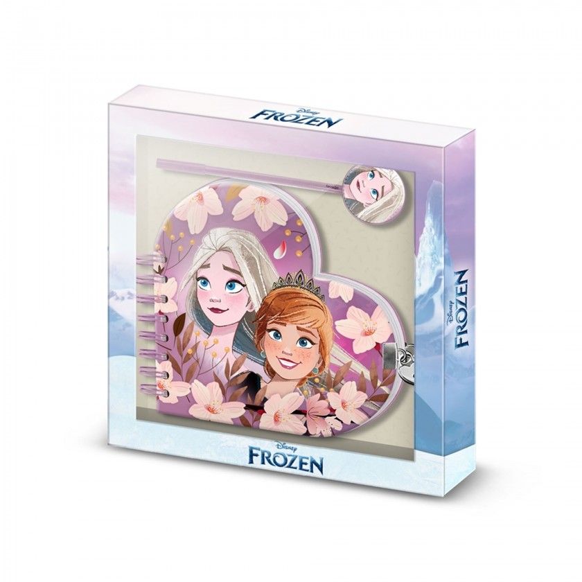 Dirio Corao com Caneta Frozen 23X24X2.5cm
