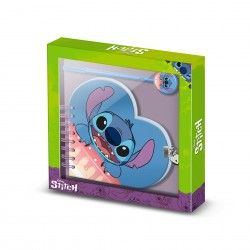 Dirio Corao com Caneta Lilo Y Stitch 23X24X2.5cm
