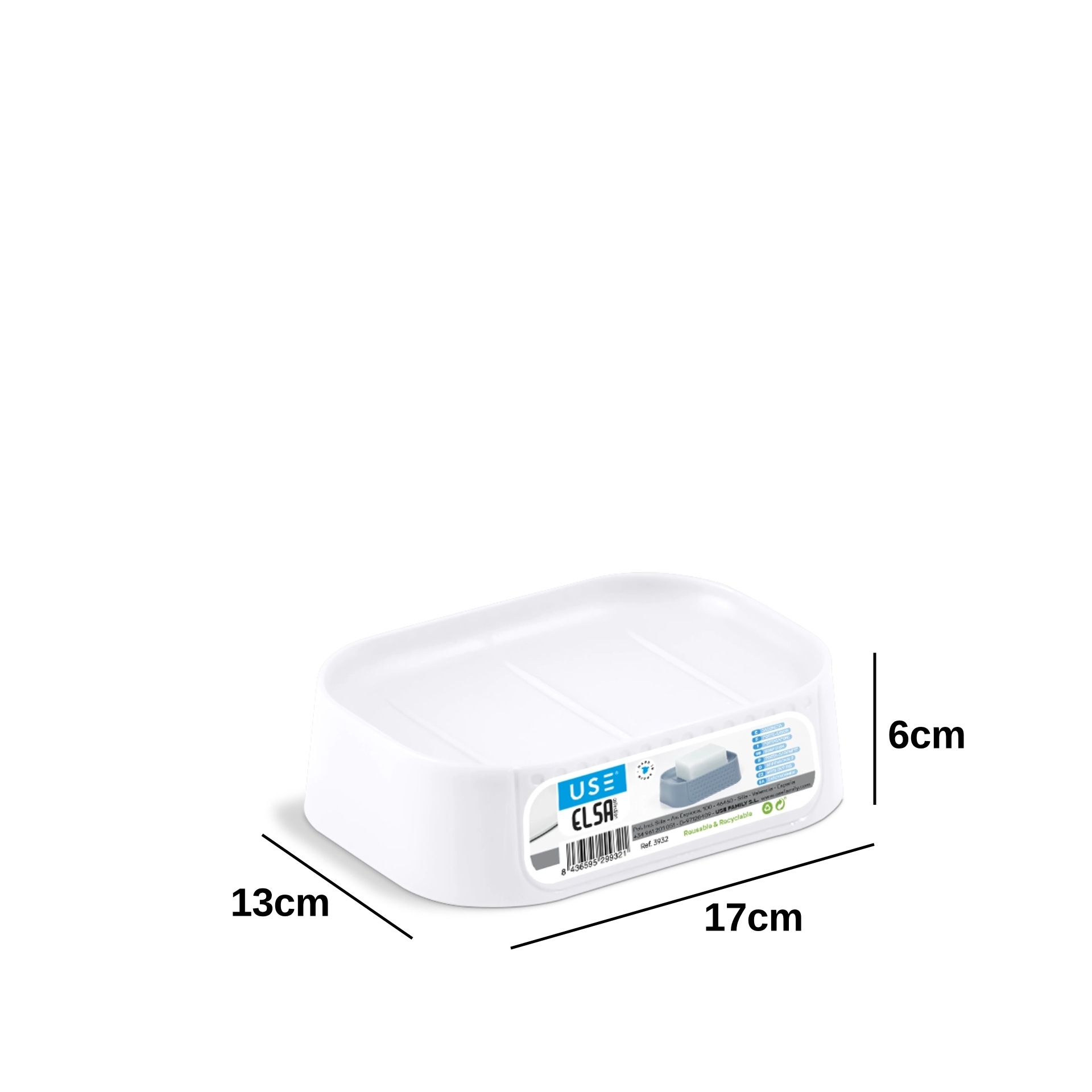 Saboneteira Plástica Elsa 17X13X6cm