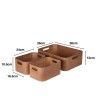 Conjunto 3 Caixas Madeira Retangular 36X26X12cm