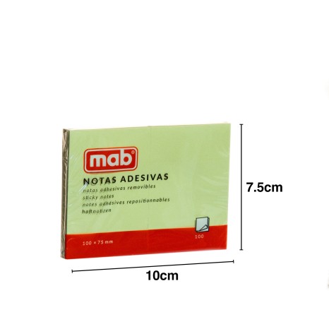 Bloco Notas Aderente Mab Amarelo 100X75mm Pack 100 - Image product