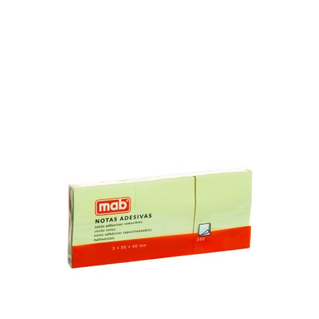 Bloco Notas Aderente Mab Amarelo 50X40mm Pack 3X100 - Image product