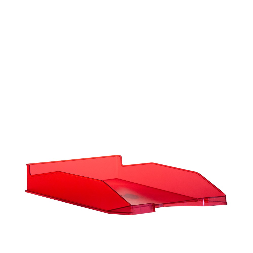 Tabuleiro Plástico A4 Transparente Vermelho
