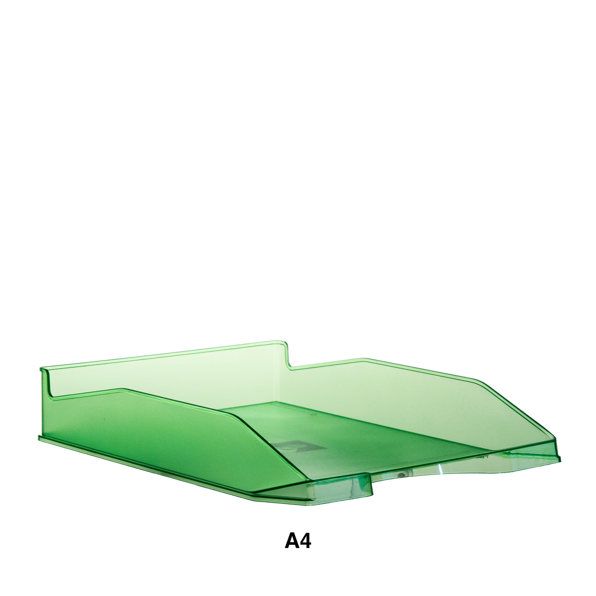 Tabuleiro Plástico A4 Transparente Verde