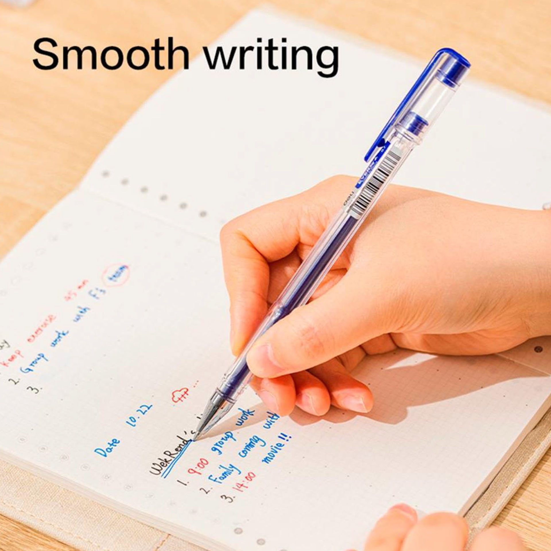 Esferográfica Deli Gel Azul 0.7mm