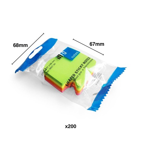Notas Aderentes Brilhantes Seta Curvada 67X68mm Pack 200 - Image product