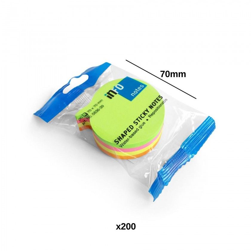 Notas Aderentes Brilhantes Balão 70X70mm Pack 200 Notas Aderentes Brilhantes Balão 70X70mm Pack 200