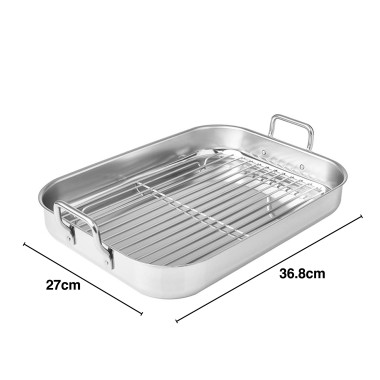 Sado Tabuleiro Antiaderente C/ Asas + Grelhaor 36X27Cm