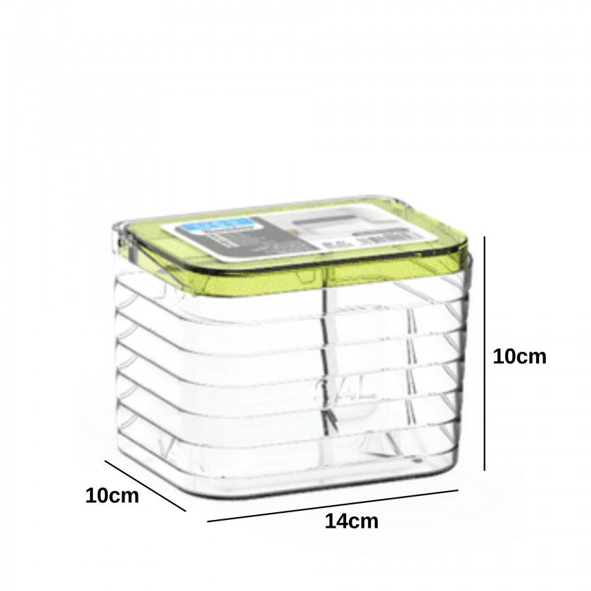 Saleiro Bamboo Cristal 14X10X10cm Saleiro Bamboo Cristal 14X10X10cm