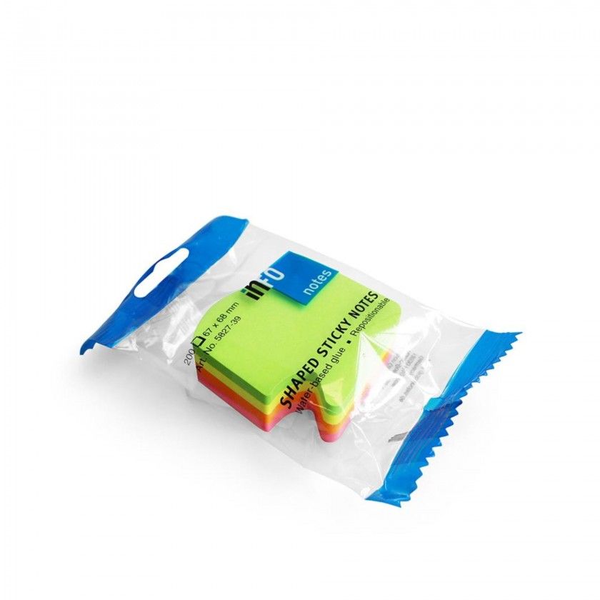 Notas Aderentes Brilhantes Seta Curvada 67X68mm Pack 200