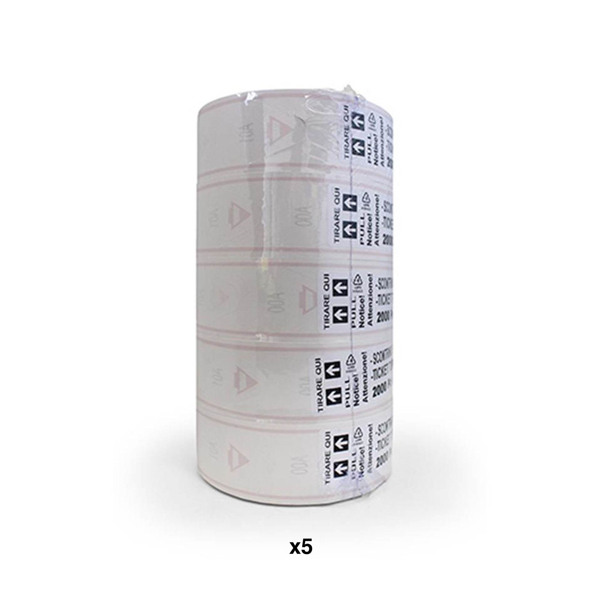 Rolo com 2000 Senhas "Sua Vez" Vermelho Pack 5