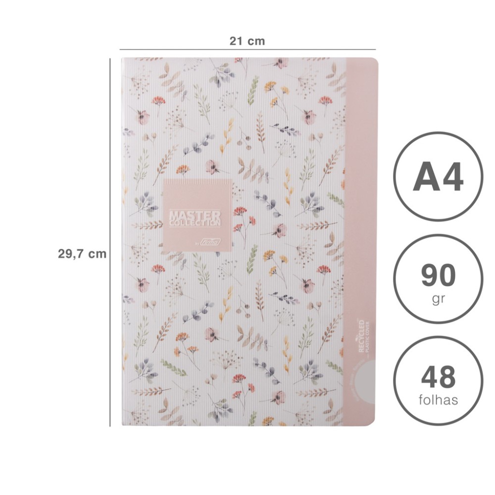 Caderno Agrafado Firmo Pautado A4 48F 90gr