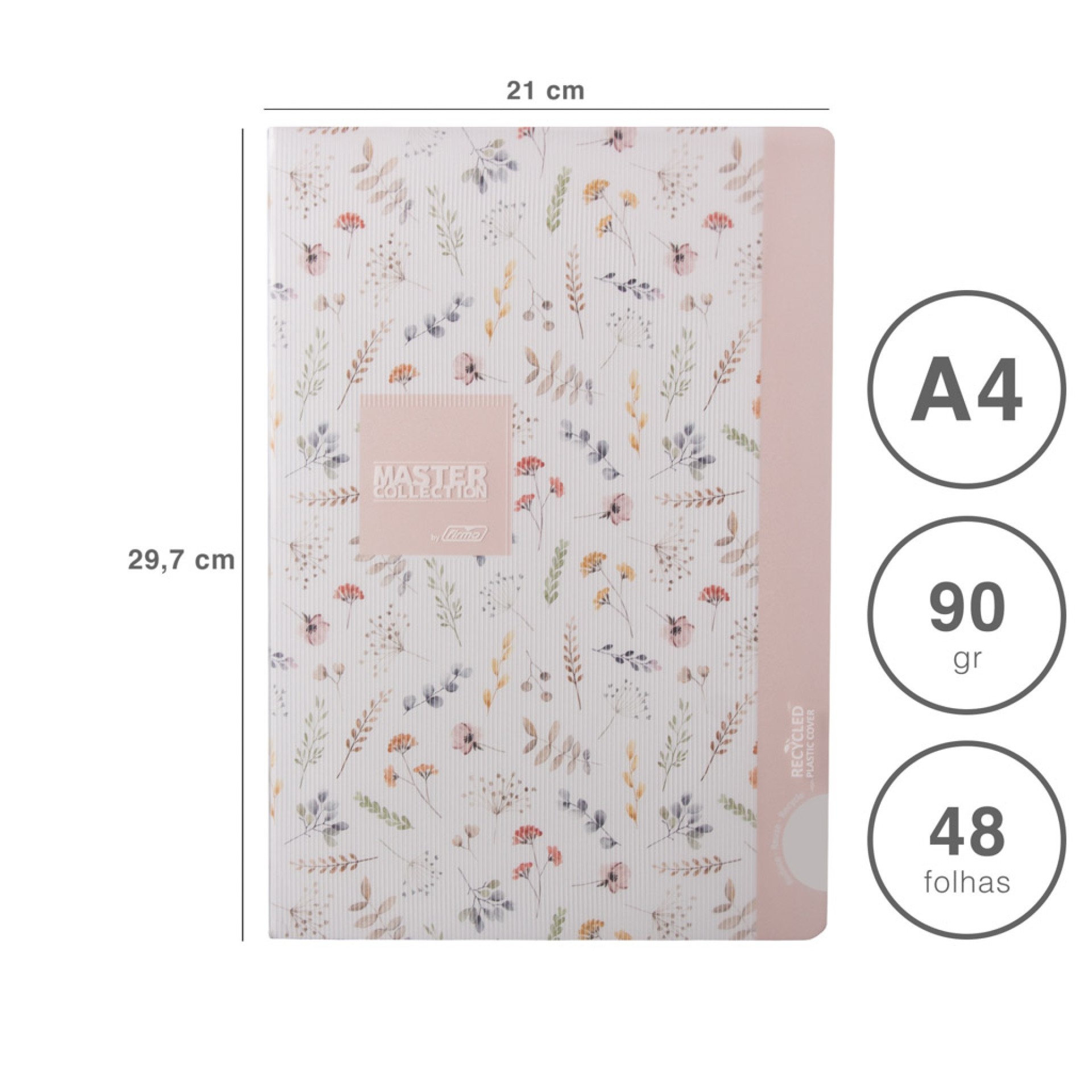 Caderno Agrafado Firmo Pautado A4 48F 90gr