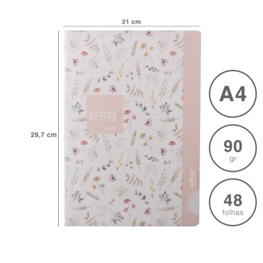 Caderno Agrafado Firmo Pautado A4 48F 90gr