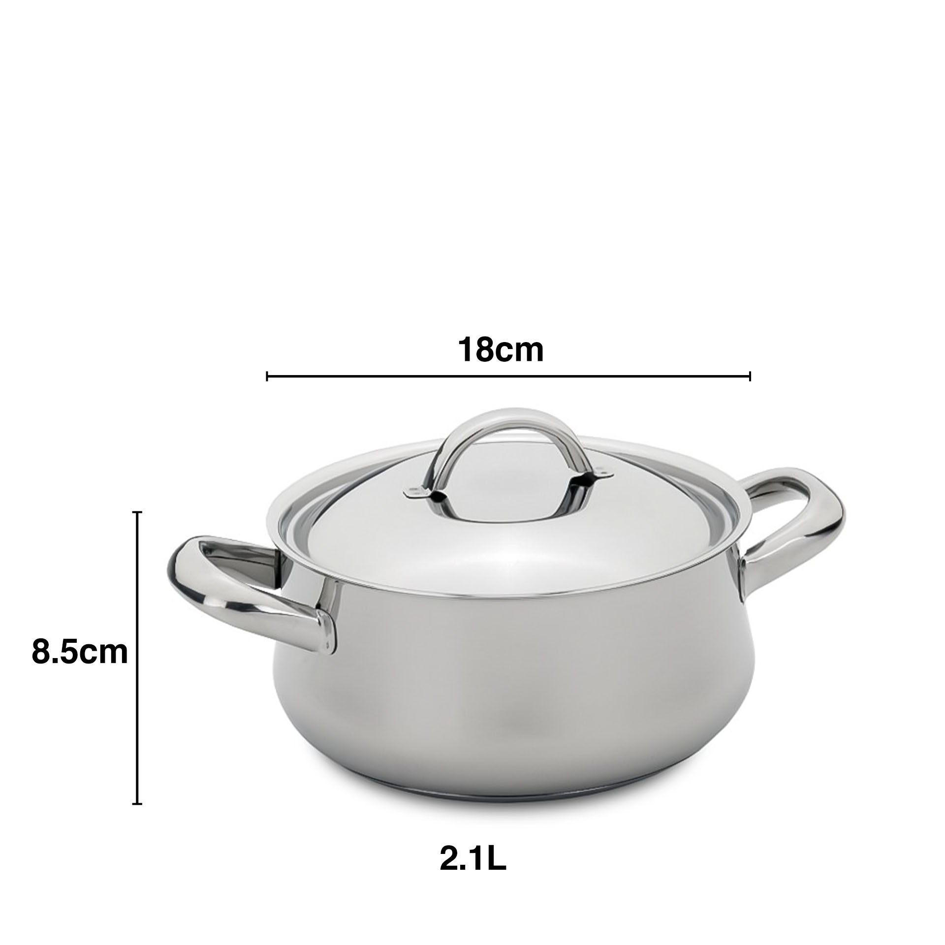 Low Cost Classic Caçarola C/ Asas Ø18Cm 2.1L