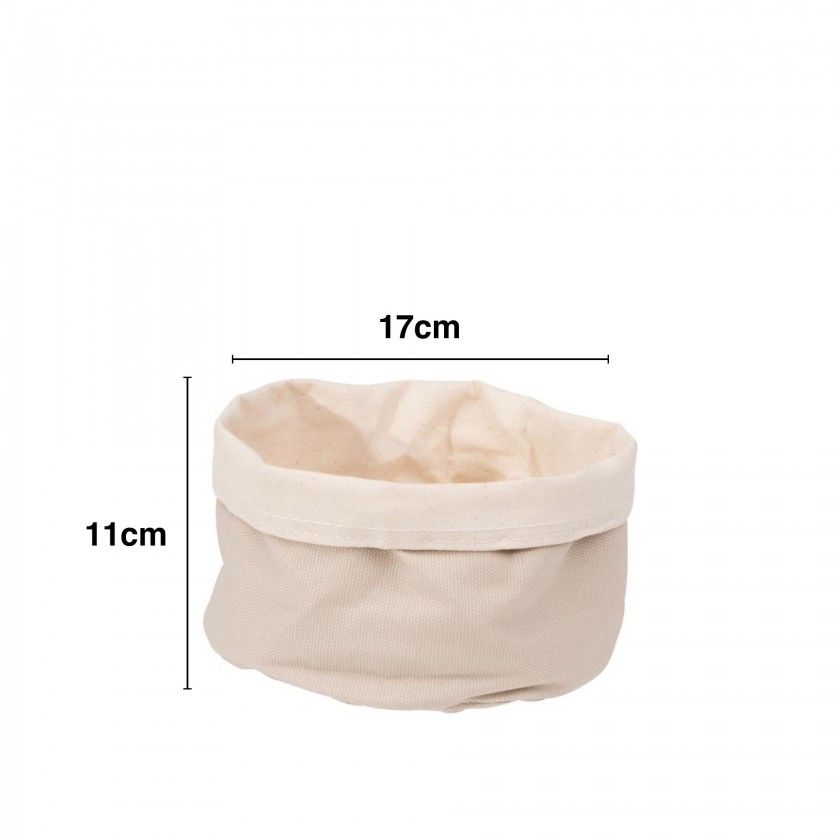 Cesto Pão Algodão Redondo 17X11cm Cesto Pão Algodão Redondo 17X11cm