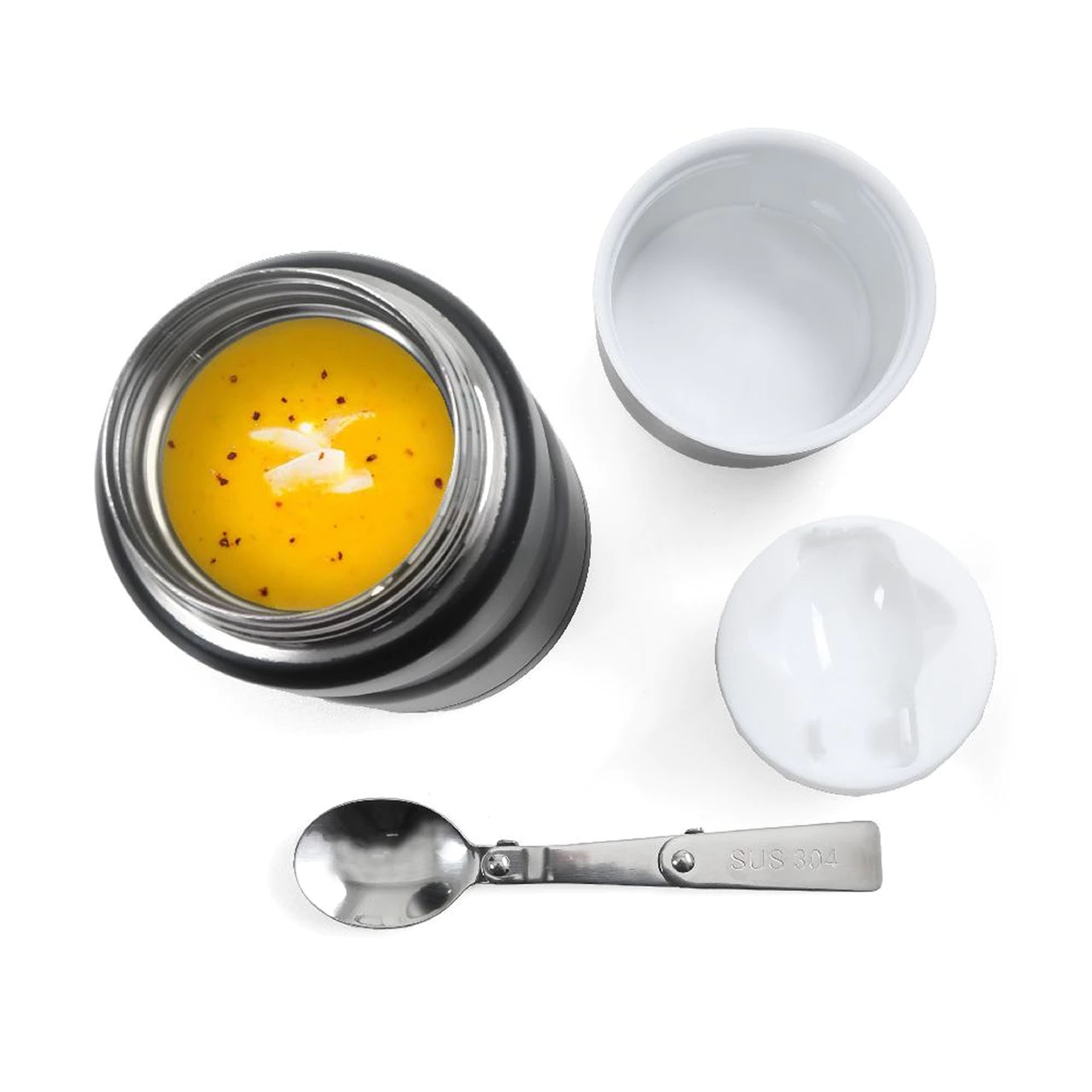 Termo Sólidos Inox Redondo 500ml 9X15.5cm