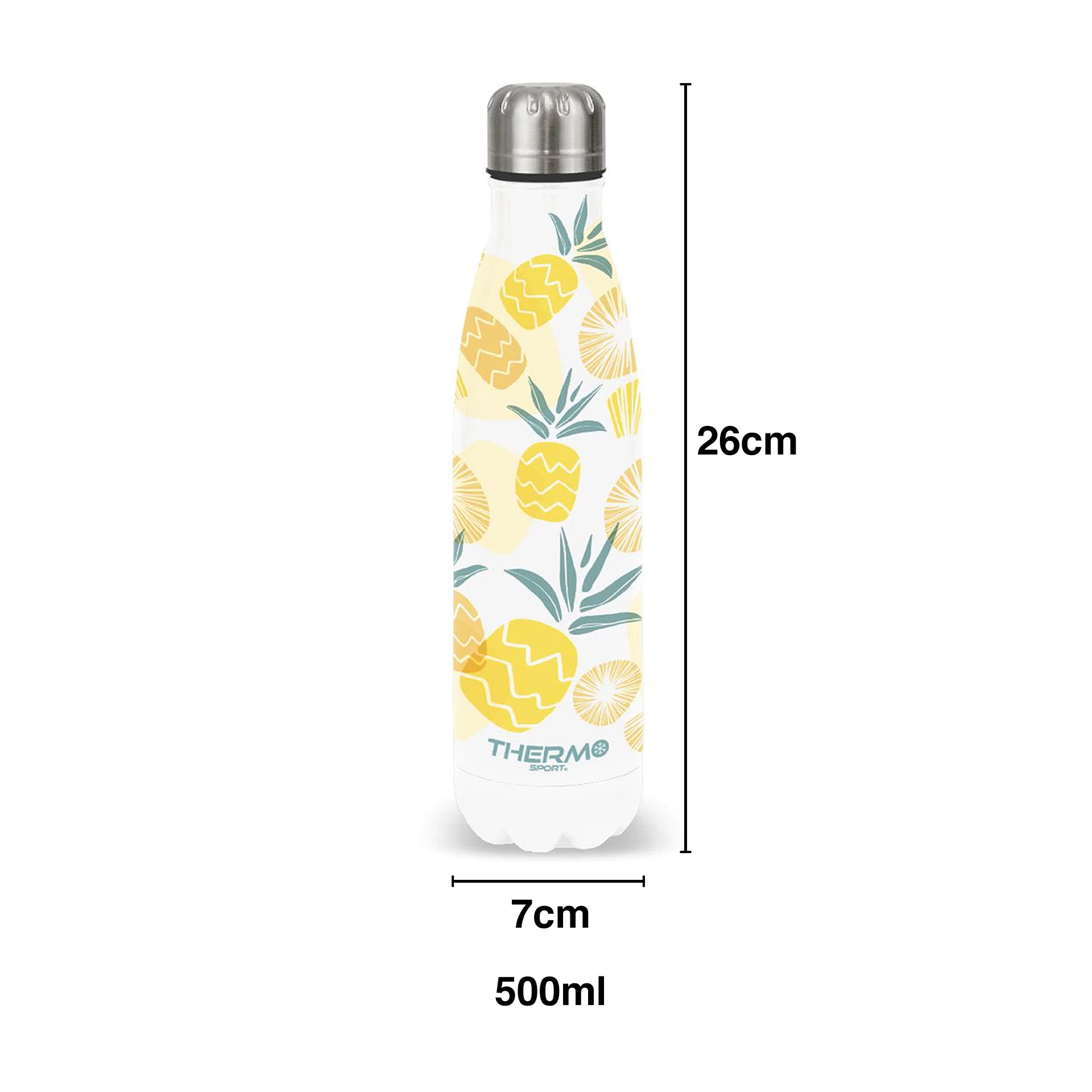 Garrafa Térmica Decor Redondo 500ml 7X26cm