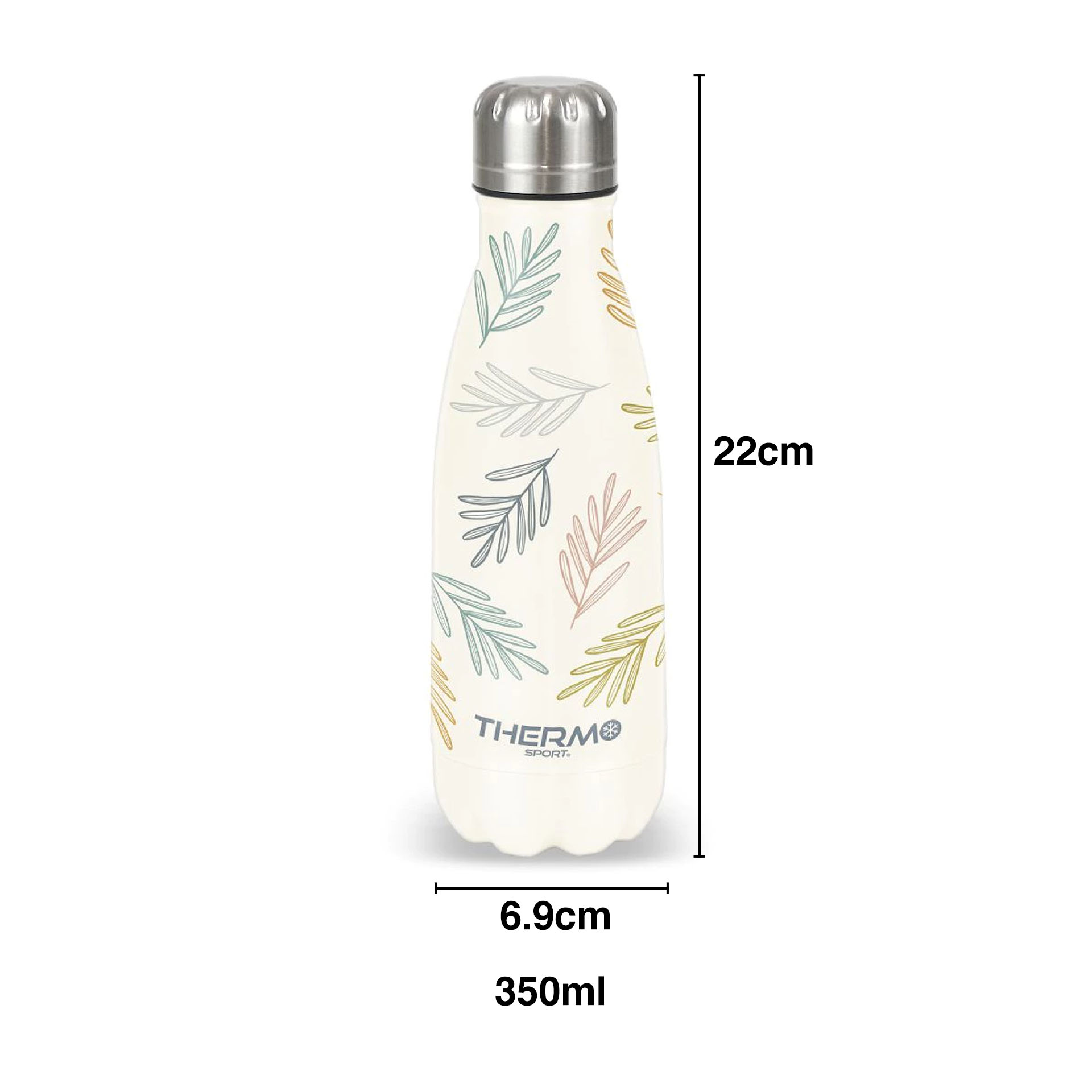 Garrafa Térmica Decor Redondo 350ml 6.9X22cm
