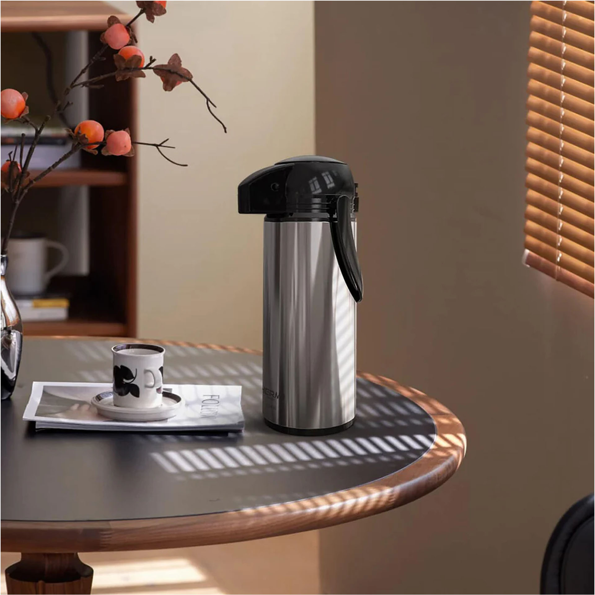Termo Sifão Inox 1900ml 17X13X36cm