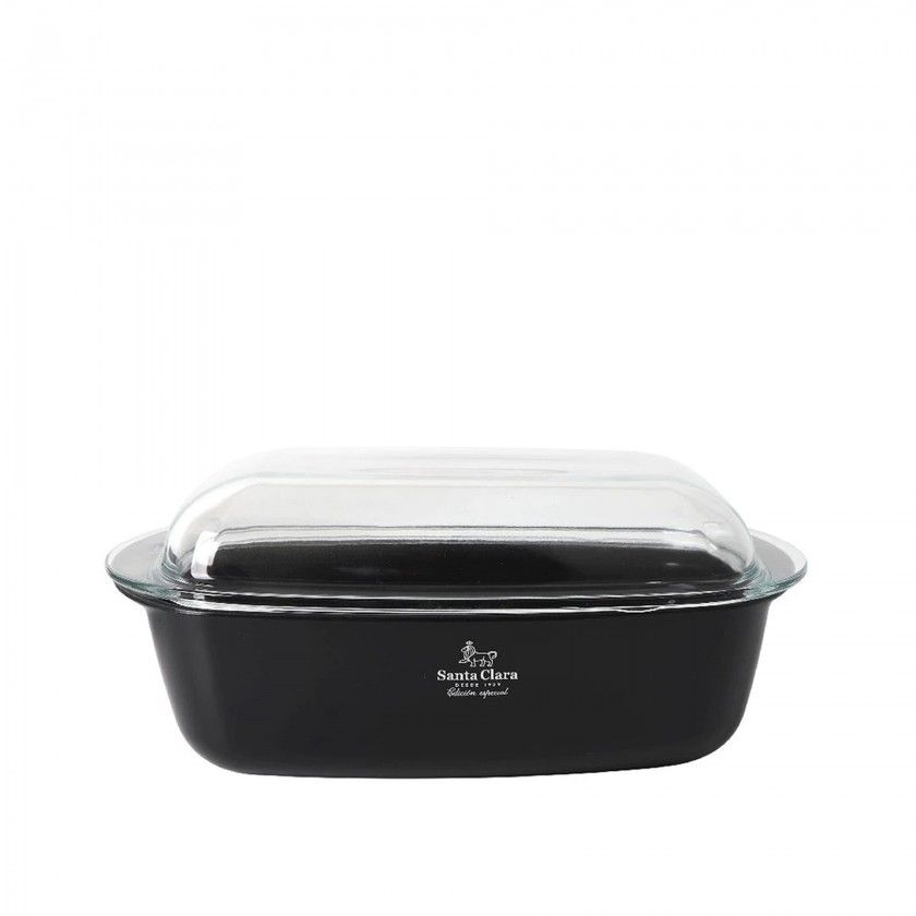 Assadeira Forno Borossilicato com Tampa 4500ml 33X20X13cm