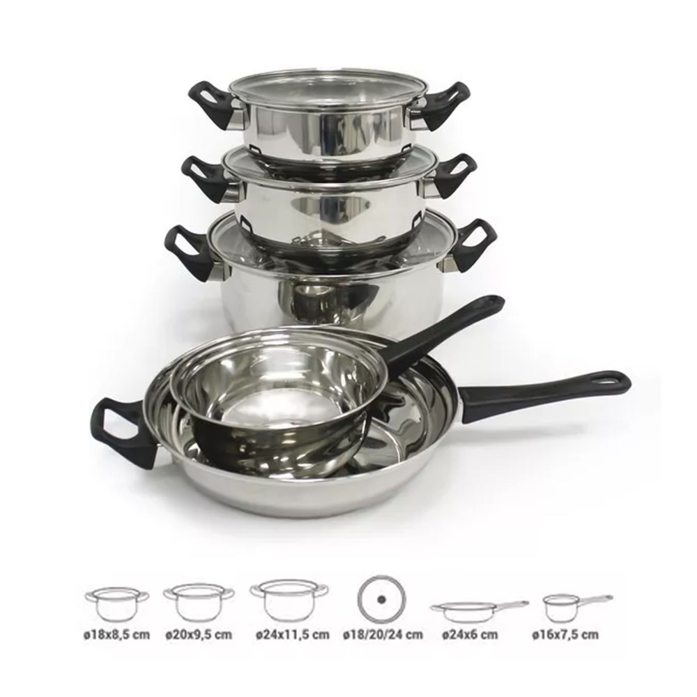 Trem Cozinha Inox Geno 8 Pe�as
