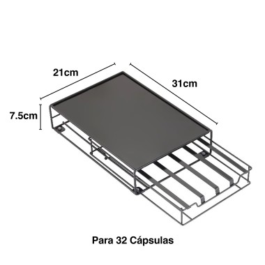 Suporte Metal 32 C�psulas Caf� 21X31X7.5cm