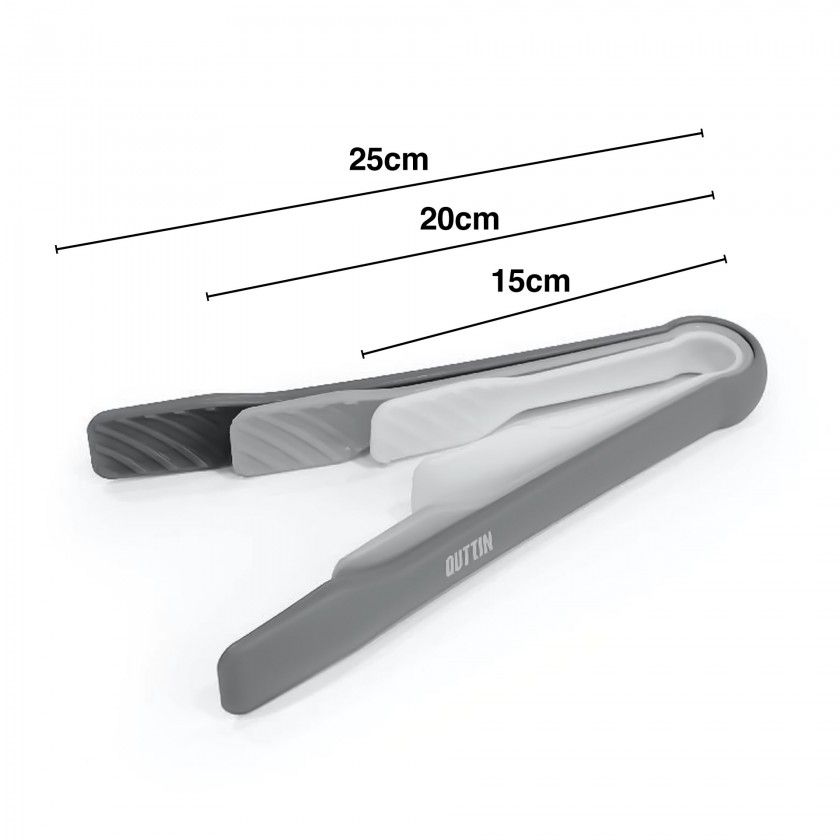 Pinça Cozinha Plástica 15/20/25cm Pack 3 Pinça Cozinha Plástica 15/20/25cm Pack 3