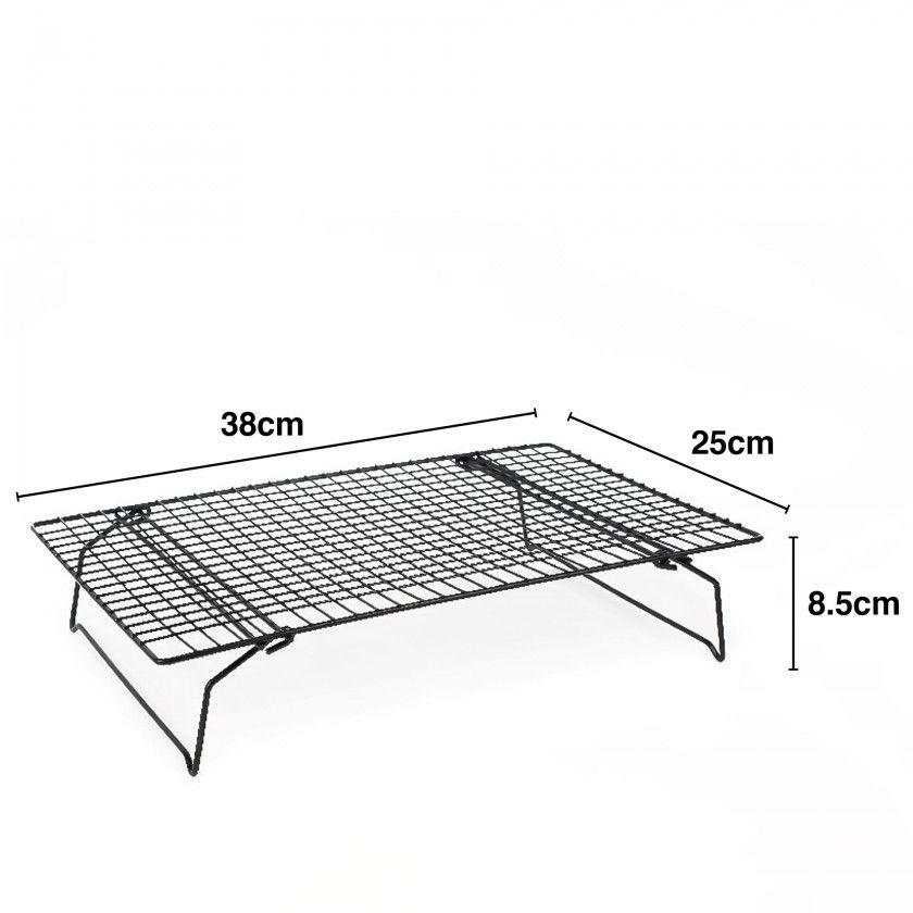 Grelha para Refrigeração Bolos Empilhável 38X25X8.5cm Grelha para Refrigeração Bolos Empilhável 38X25X8.5cm