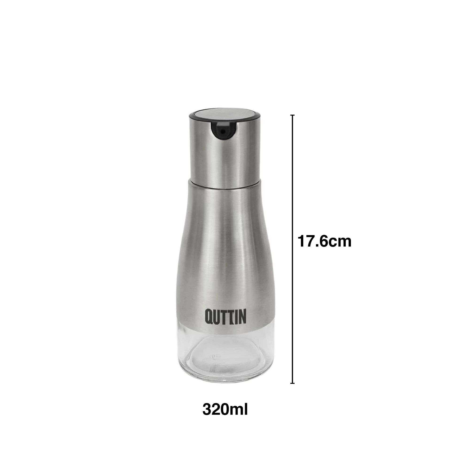 Galheteiro Vidro / Inox 320ml 17.6cm