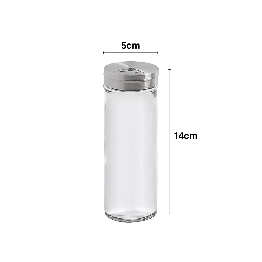 Frasco Especiarias Inox Redondo 5X14cm