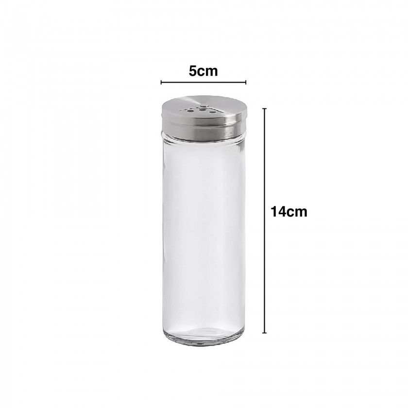 Frasco Especiarias Inox Redondo 5X14cm Frasco Especiarias Inox Redondo 5X14cm
