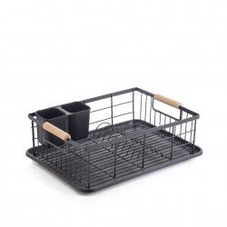 Escorredor Loia Metal Asas Madeira 43X32X14cm