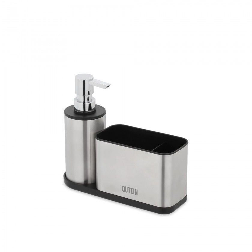 Dispensador Sabo Inox com Porta Esfrego 20X7X18.5cm