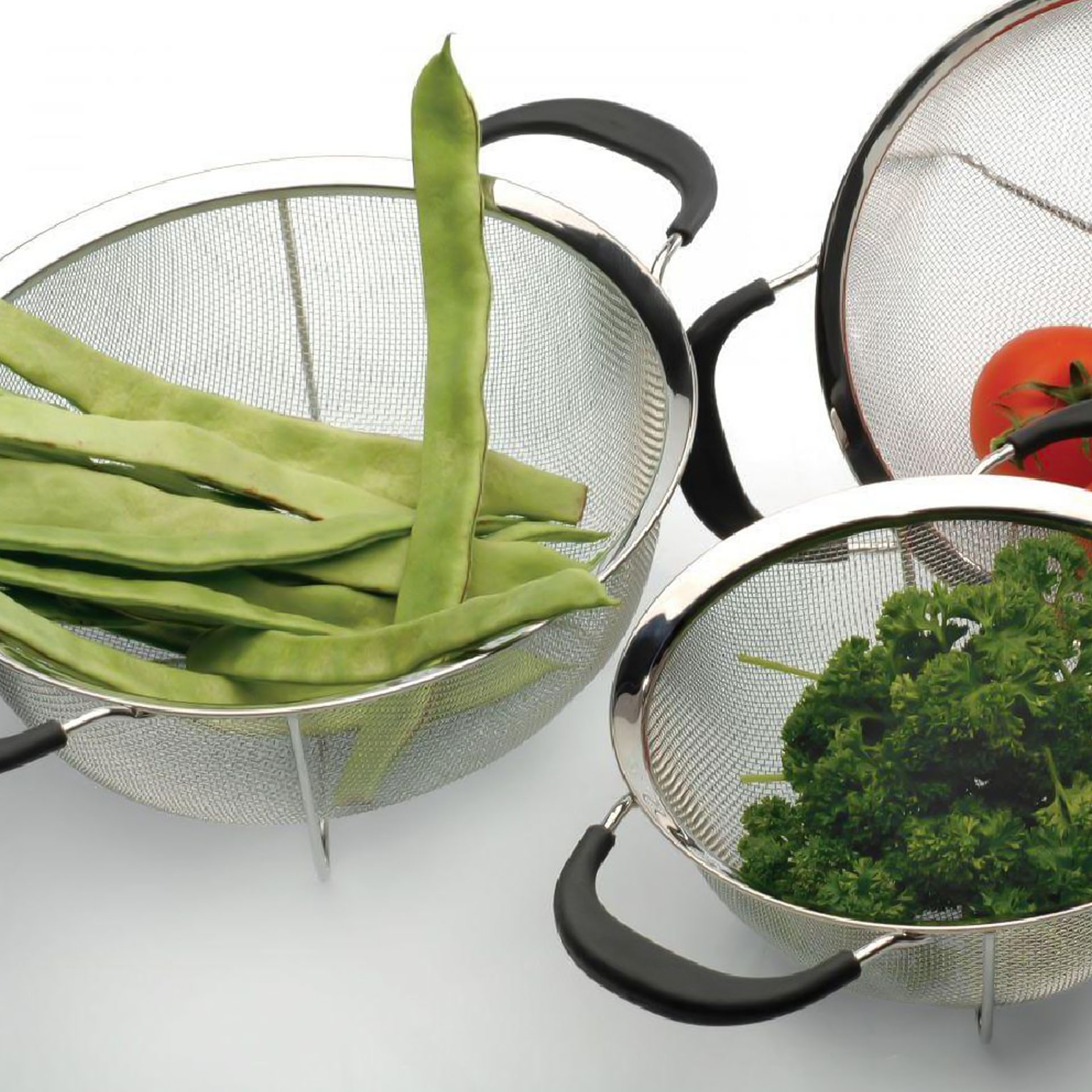 Escorredor Legumes Inox Asas Soft